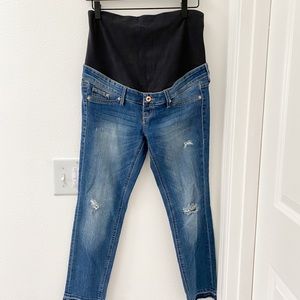 H&M Distressed Maternity Jeans